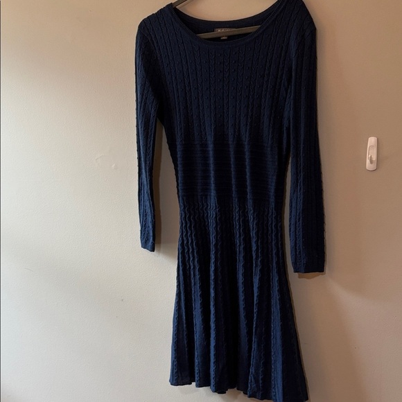 Roz & Ali Navy Long Sleeve Sweater Dress Size XL - Picture 2 of 6